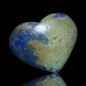 Azurite Heart Carving‎ Meditation Stone (8)